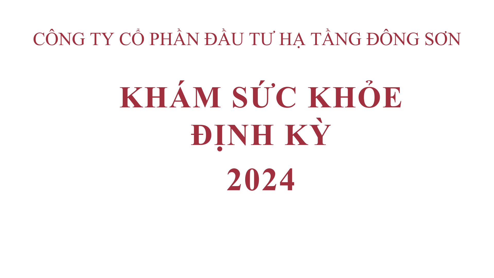 CTCP ĐẦU TƯ HẠ TẦNG ĐÔNG SƠN TỔ CHỨC KHÁM SỨC KHỎE ĐỊNH KỲ CHO NGƯỜI LAO ĐỘNG