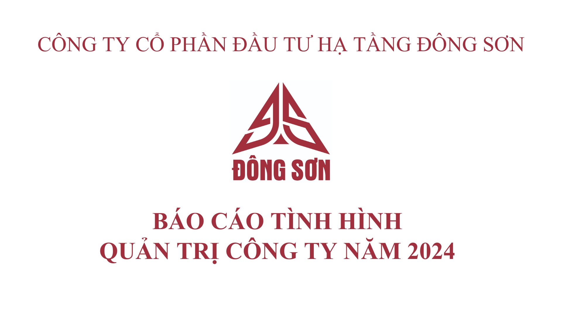 BÁO CÁO TÌNH HÌNH QUẢN TRỊ CÔNG TY NĂM 2024