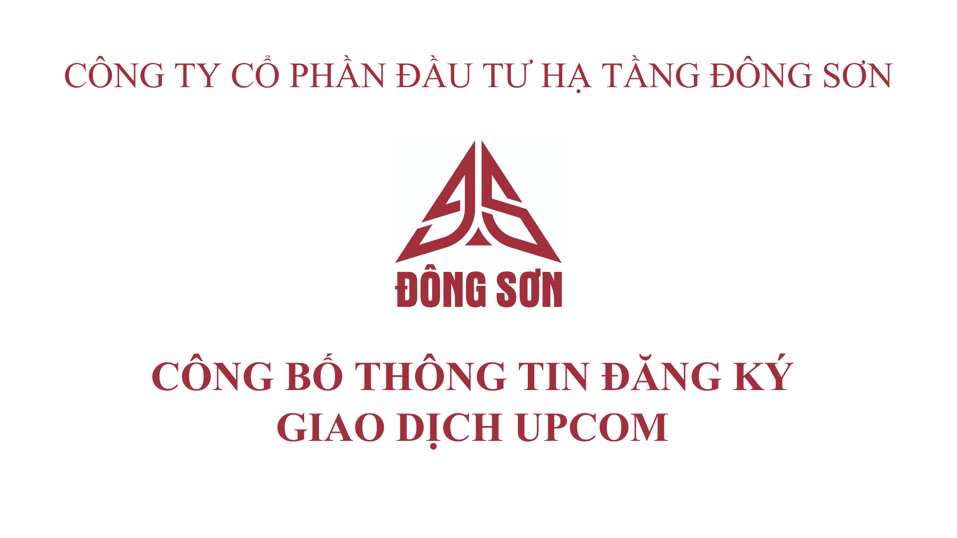 THÔNG TIN ĐĂNG KÝ GIAO DỊCH UPCOM