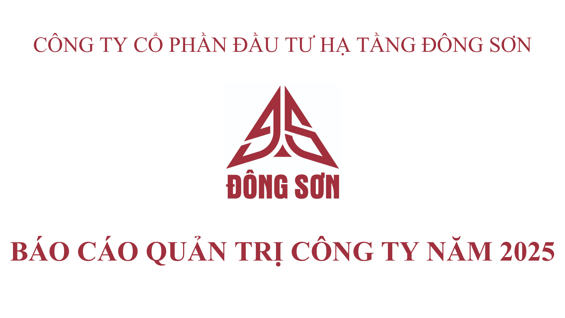BÁO CÁO QUẢN TRỊ CÔNG TY NĂM 2025